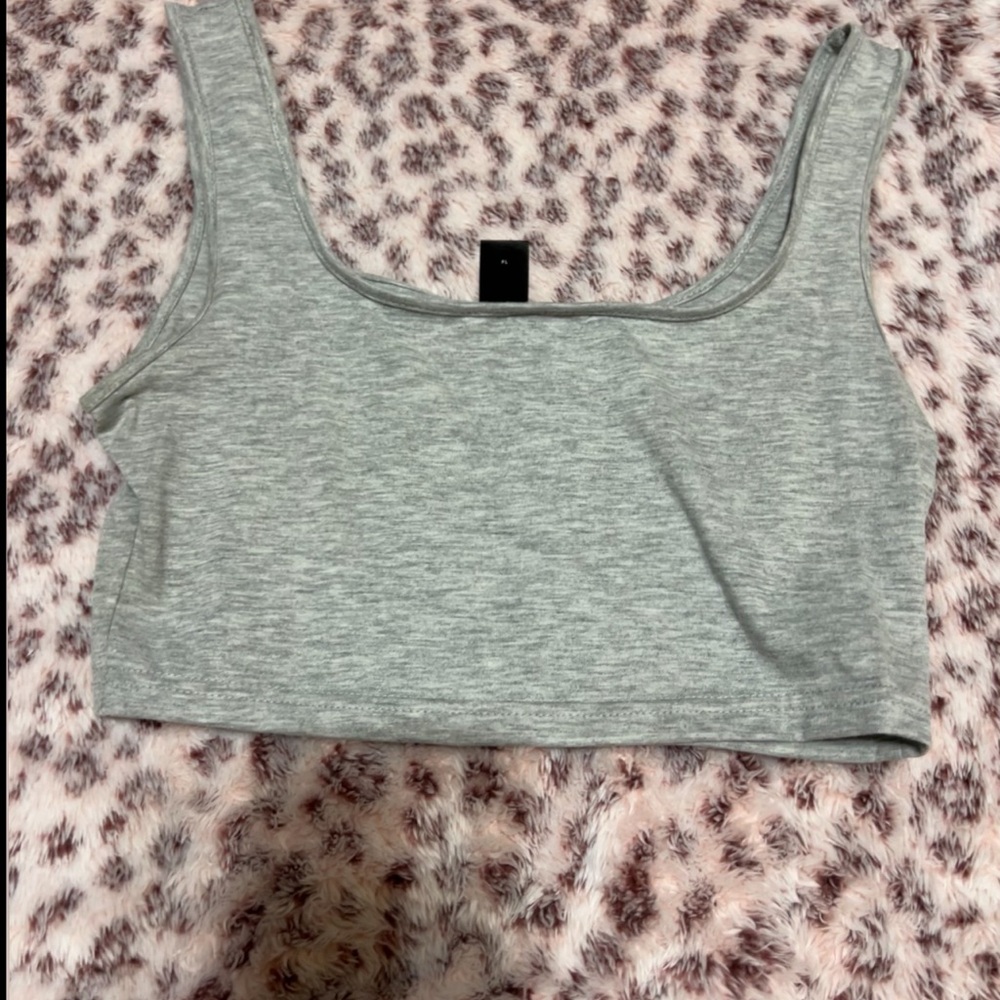 Gray Women's Crop Top